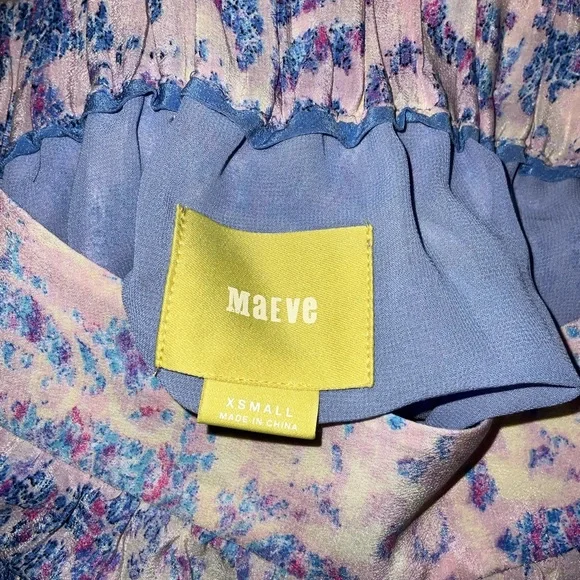 Anthropologie Maeve Waimea Paisley Colorful 100% Silk Maxi Skirt Size XS EUC - Picture 6 of 8